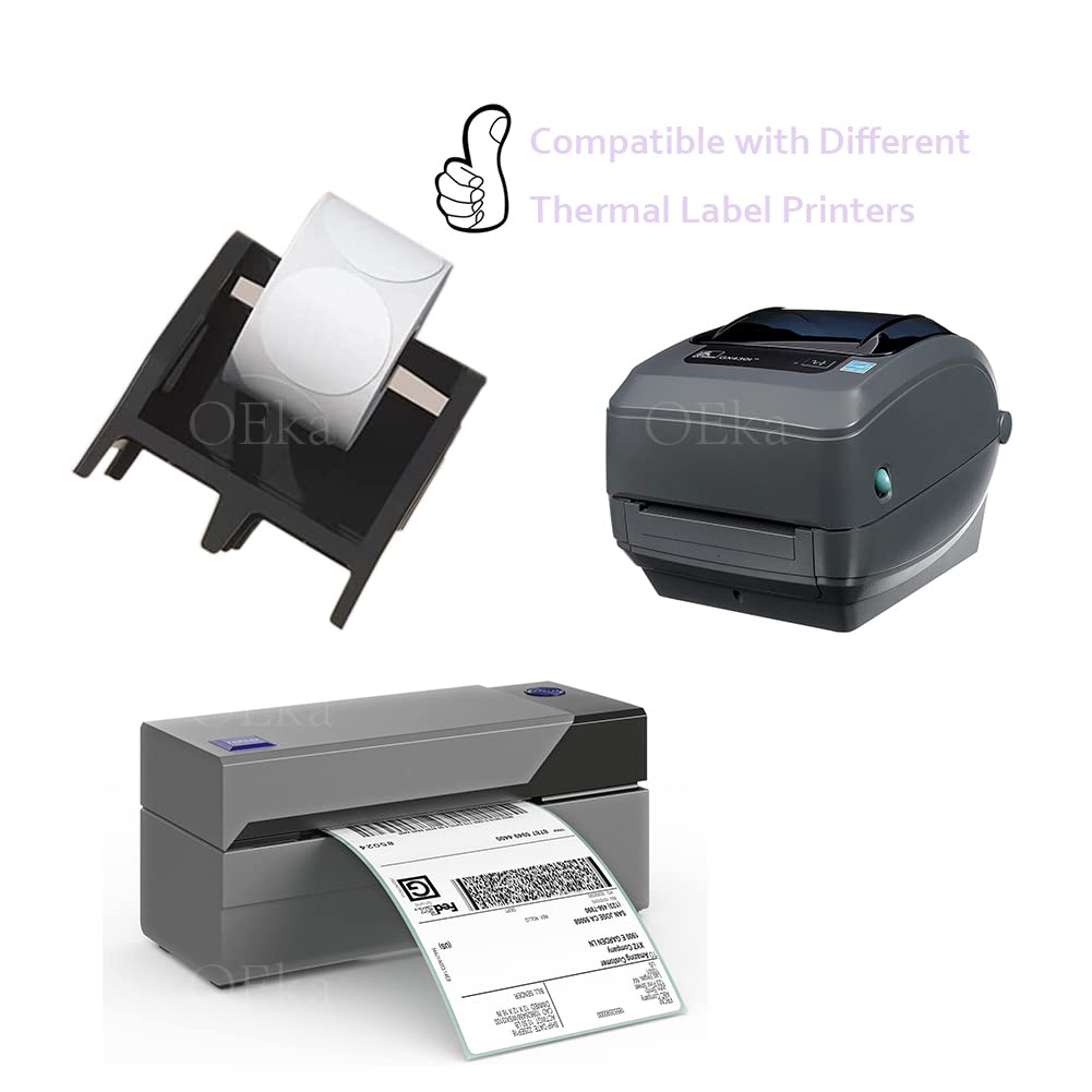 1.5 Inches Round Direct Thermal Labels Blank Shipping Labels Address Labels 500Pcs/Roll Compatible with Rollo & Zebra Desktop Printers(1 Roll, White) 1 ROLL