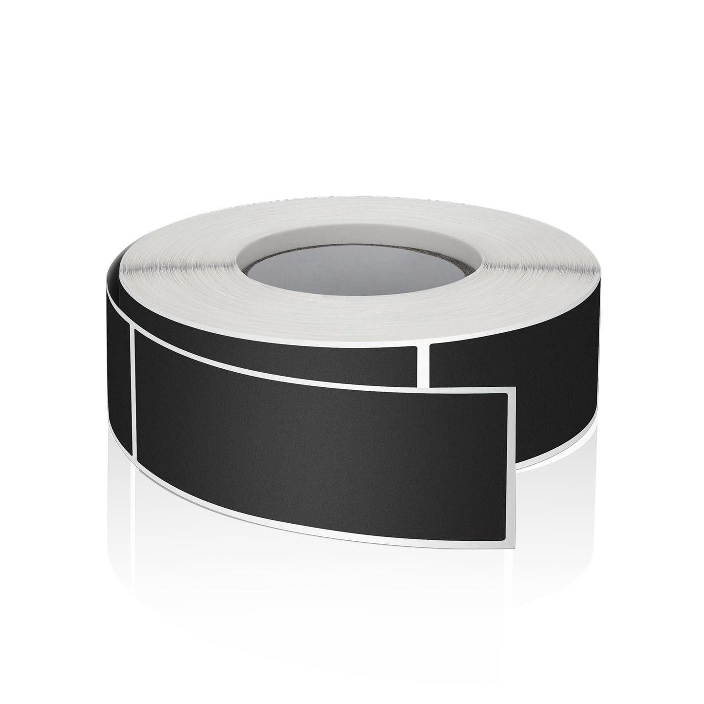 Black Rectangle Stickers 3 x 1 Inch Color Coding Labels Vinyl Roll Self-Adhesive Waterproof Removable 500 PCS Black