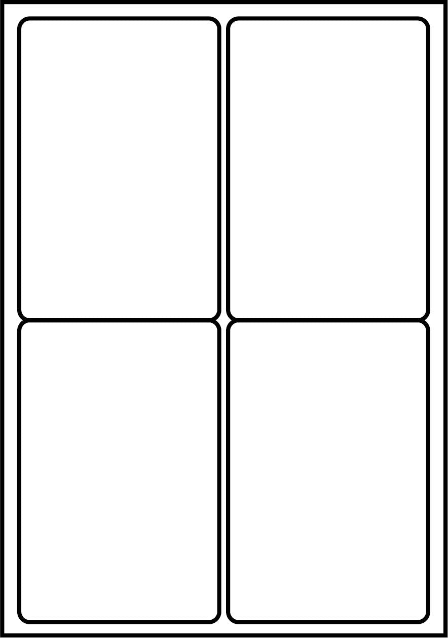 A4 Self Adhesive Address Labels, 4 Label Per Sheet, 100 Sheets, 99.1 x 139mm 400 Labels 4 Per Sheet