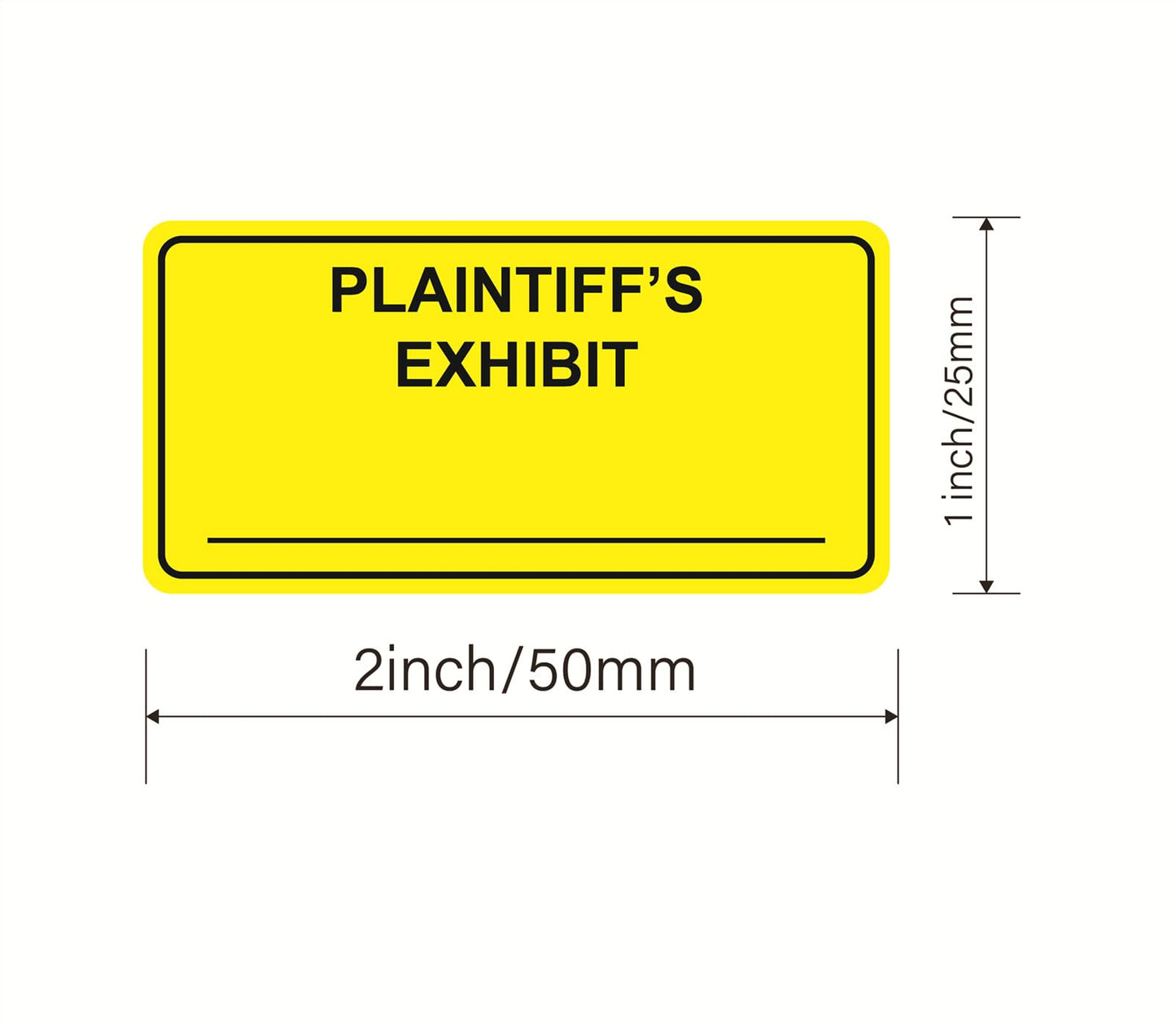 Plaintiff Exhibit Stickers,1x2inch 500pcs Legal Plaintiff Exhibit Stickers for Office Documents