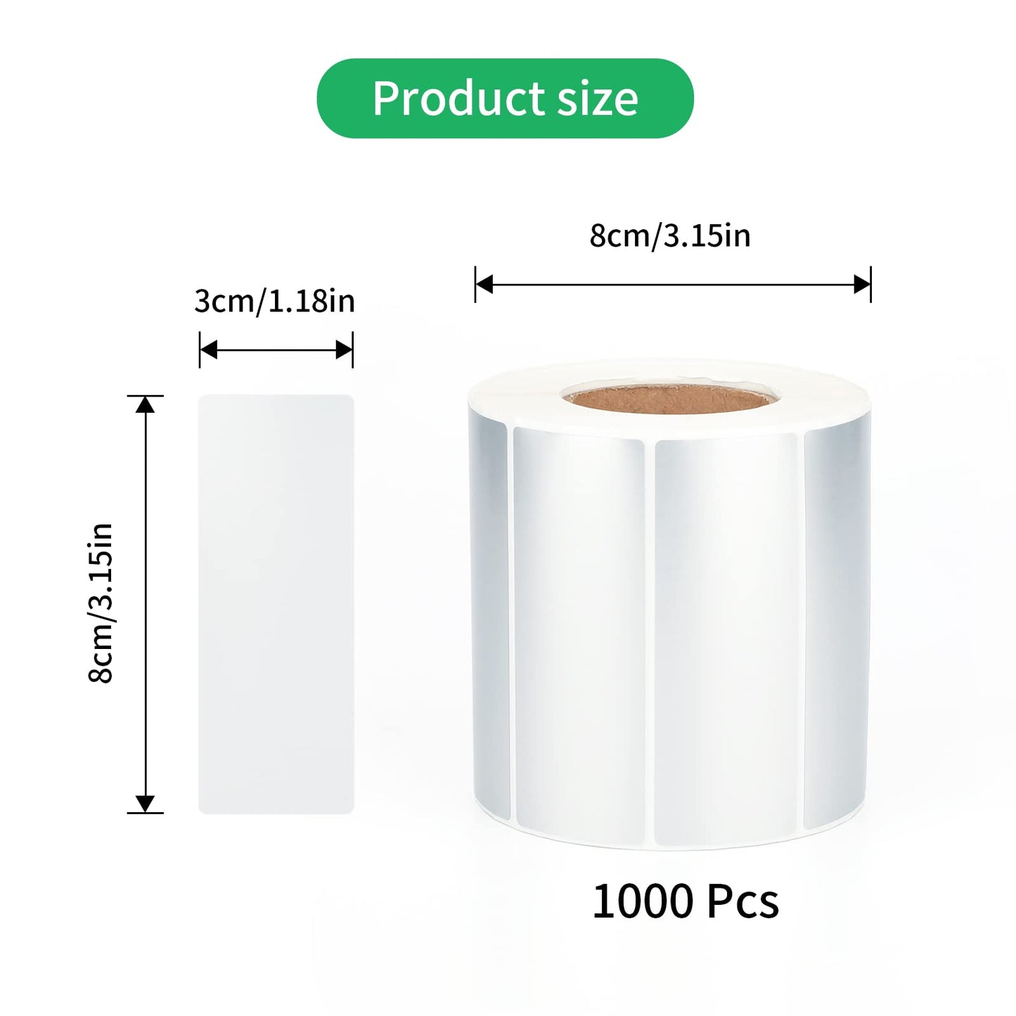 KINGLAKE Waterproof Self-Adhesive Polyester Labels Corrosion Resistance Oil Resistant Sticker Label 1000 PCS Silver Plant Labels