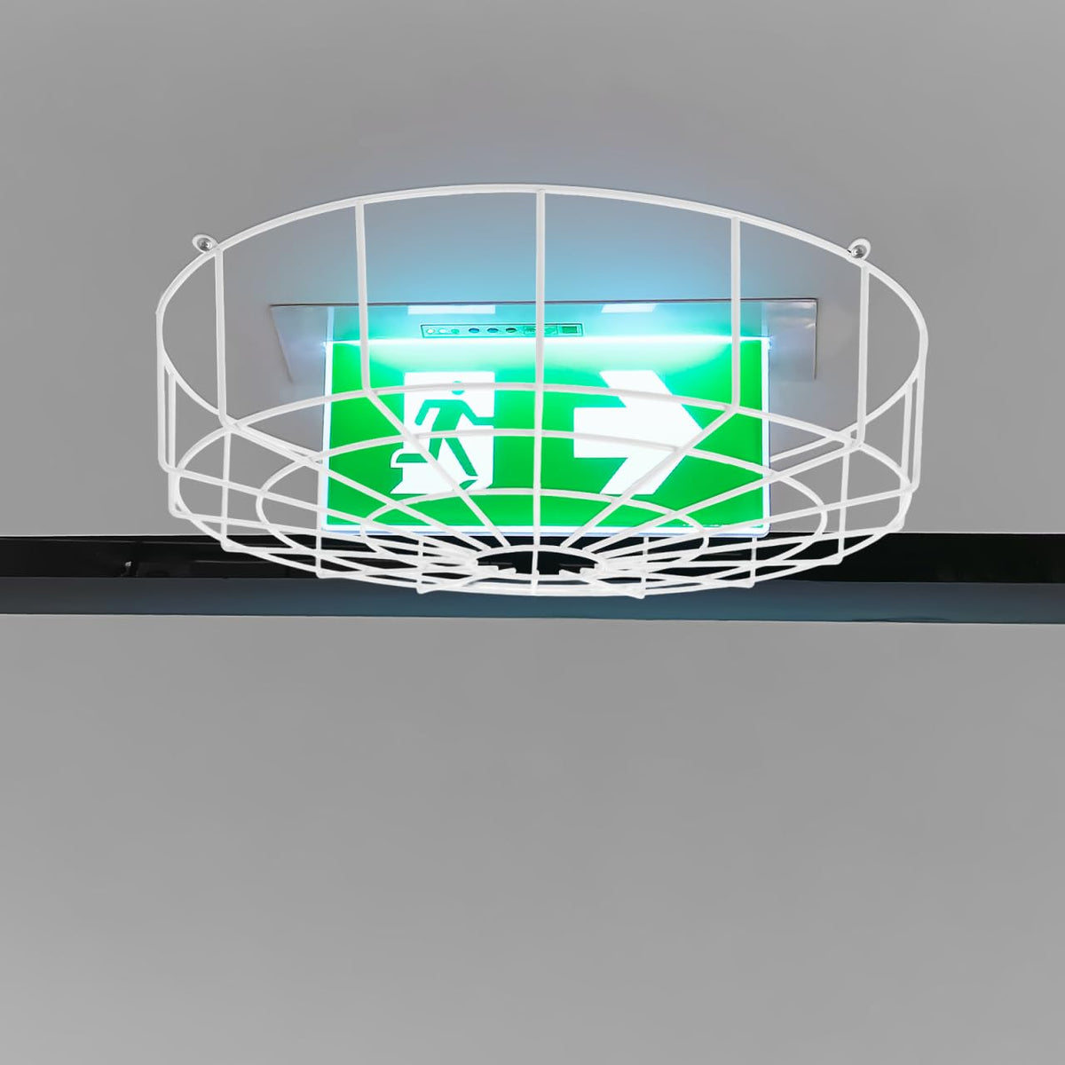 Gadpiparty Emergency Light Wire Guard Cover 14.17X14.17X3.93In Wall Mounted Exit Sign Protective Cage for Commercial Emergency Lighting Fixture Protection