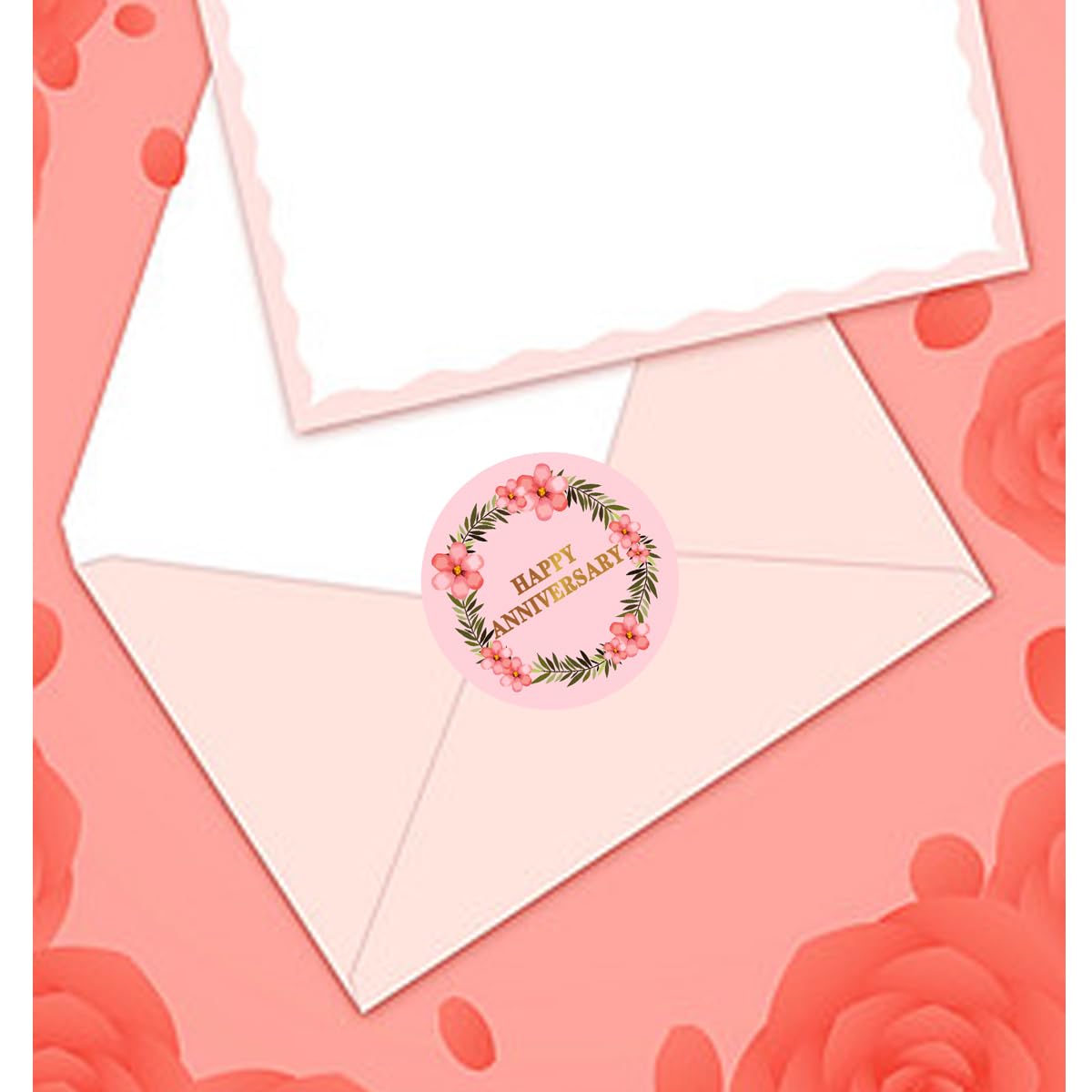 2 Inch Anniversary Party Favor Stickers,Happy Anniversary Labels for Wedding & Birthday Decorations,500 Pcs