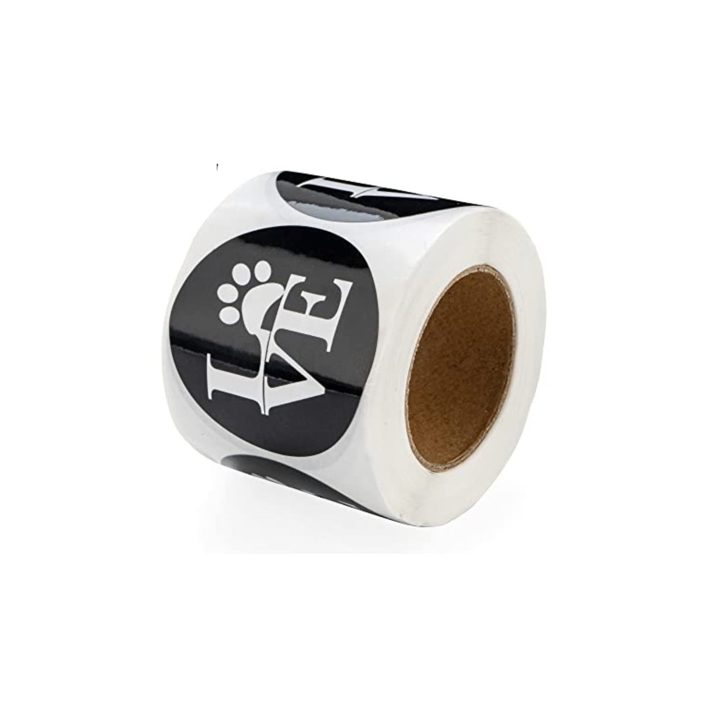 250 Love Black Paw Print Animal Stickers for Animal Cruelty Awareness - Stickers for Pet Lovers, Pet Businesses, Animal Clinics, Labels, Scrapbooks and More! Love Black Animal Sticker 1 Roll – 250 Stickers