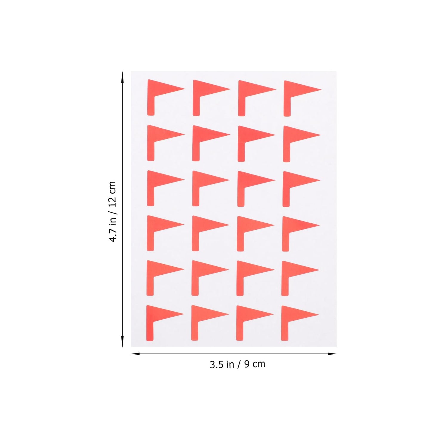 12 Sheets Map Markers Sticker Adhesive Labels Marking Label Sticker Flag Shaped Label for Plan Students Reward Stickers