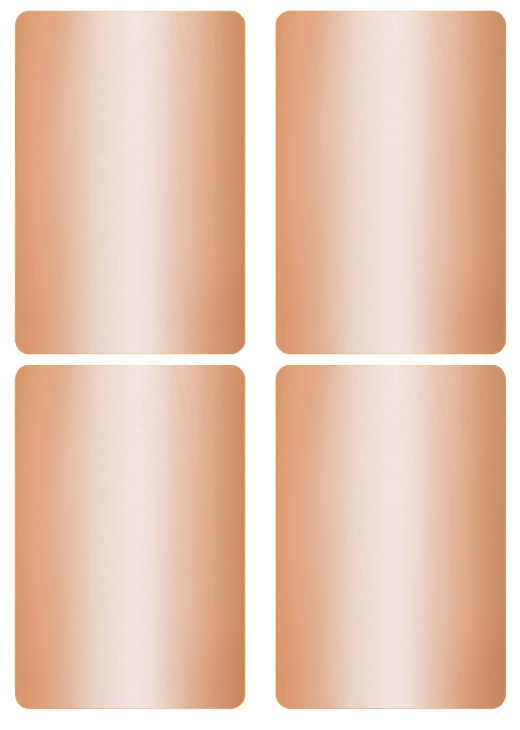 Royal Green Metallic Sticker Labels - Rectangular Label Stickers, Name Labels for Party and Events, Labels for Storage Bins, File Folder Labels, 3x2 inches, 60 Pack (Rose Gold) Rose Gold