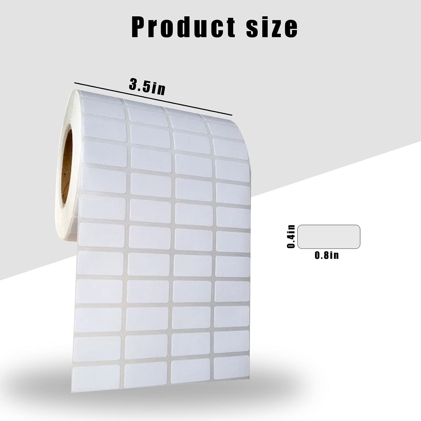 10000Pcs Storage Container Labels Sticker Premium Adhesive Small Labels Writable Rectangle White Stickers