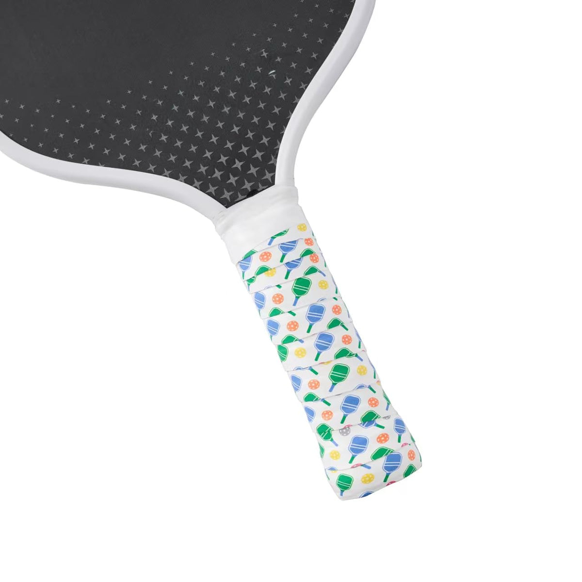 Pickleball Grip Tape with Paddle Pattern Design, Anti-Slip and Absorbs Moisture & Shock, Replacement Grip, Set of 4