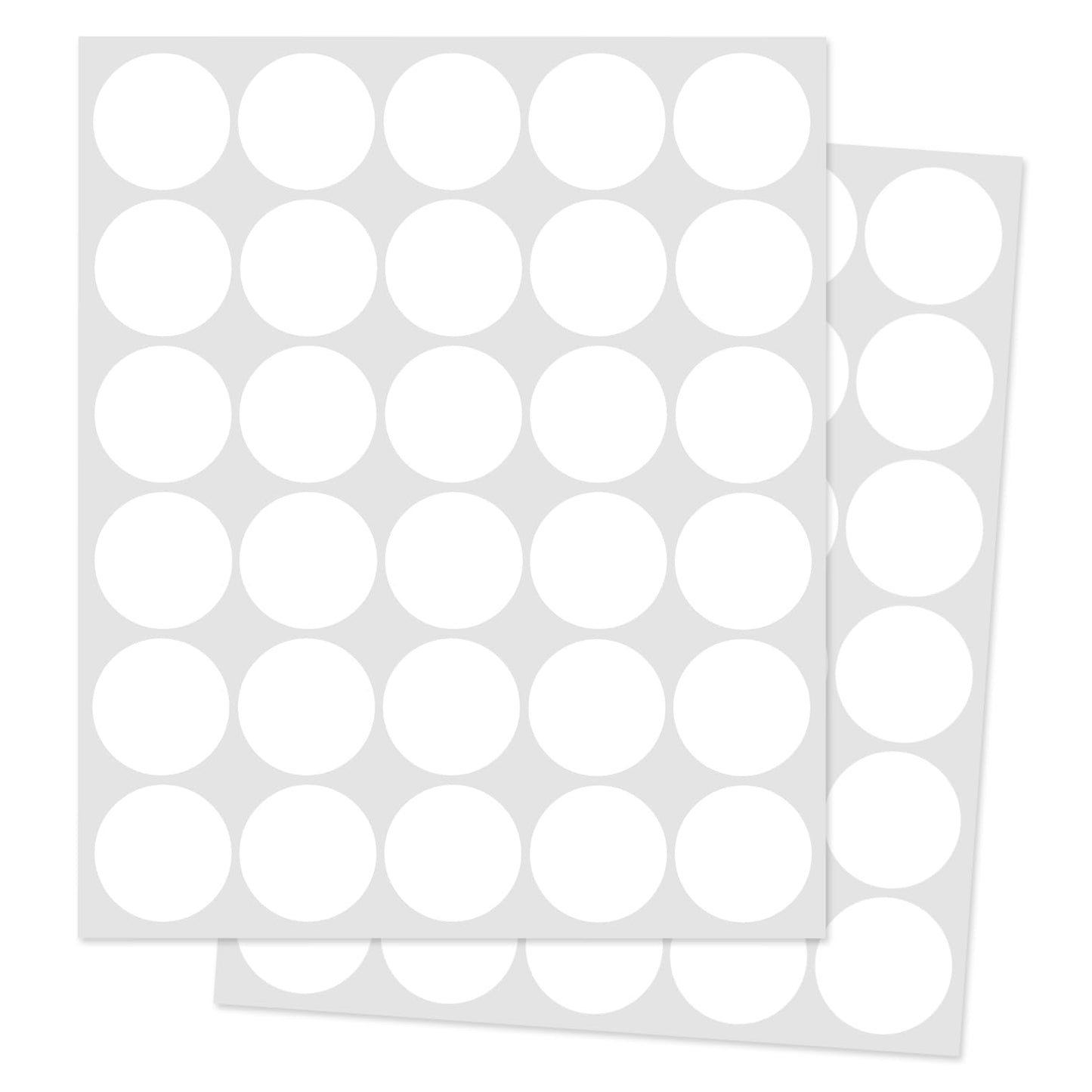 1" Round Colored Dot Stickers Labels,660 Pack,White White 1 in-660 pack