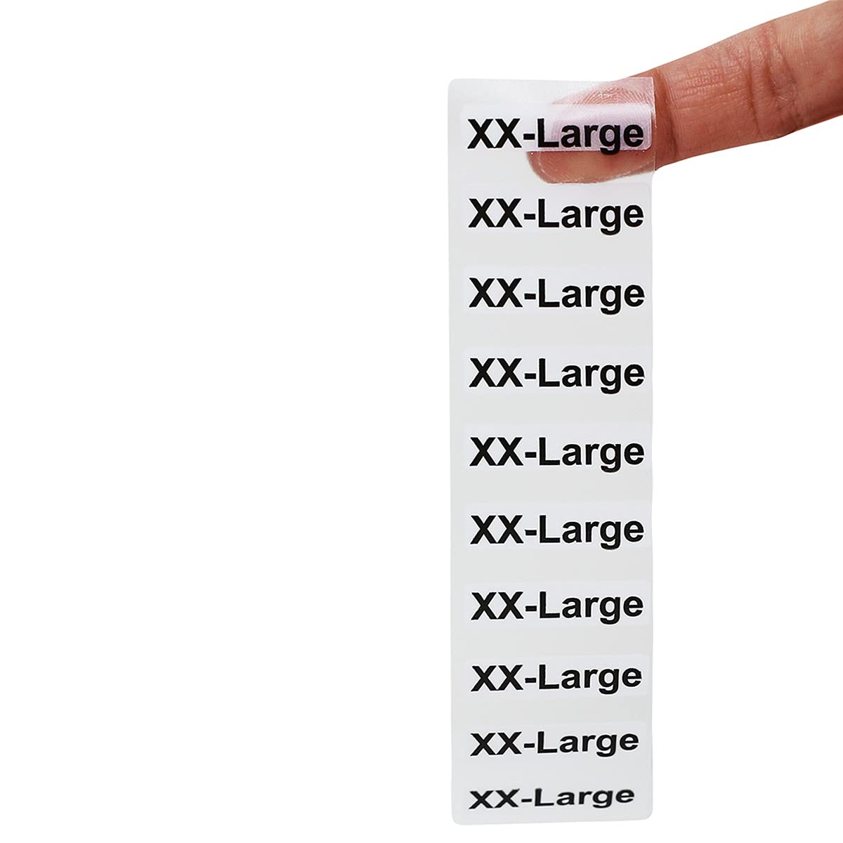 XX-Large Clothing Labels Size Strip Stickers for Retail Apparel 1.25 x 5 Inch 125 Adhesive Stickers Xx-large