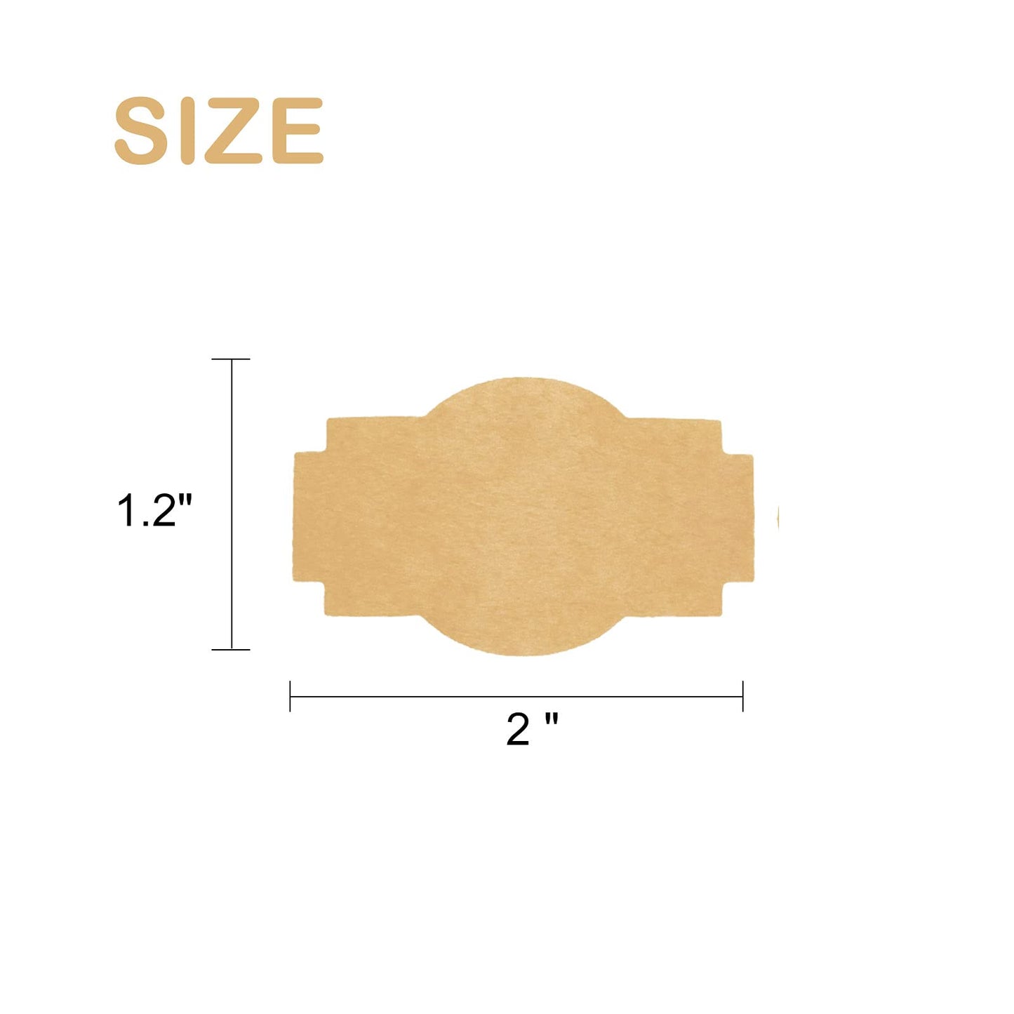 1000 Pcs Jar Labels Stickers, Blank Stickers, Holiday Present Stickers, Kraft Paper Sticker Labels for Gifts, Bottles, Containers and Jars (L-3637, 1.2x2inch)
