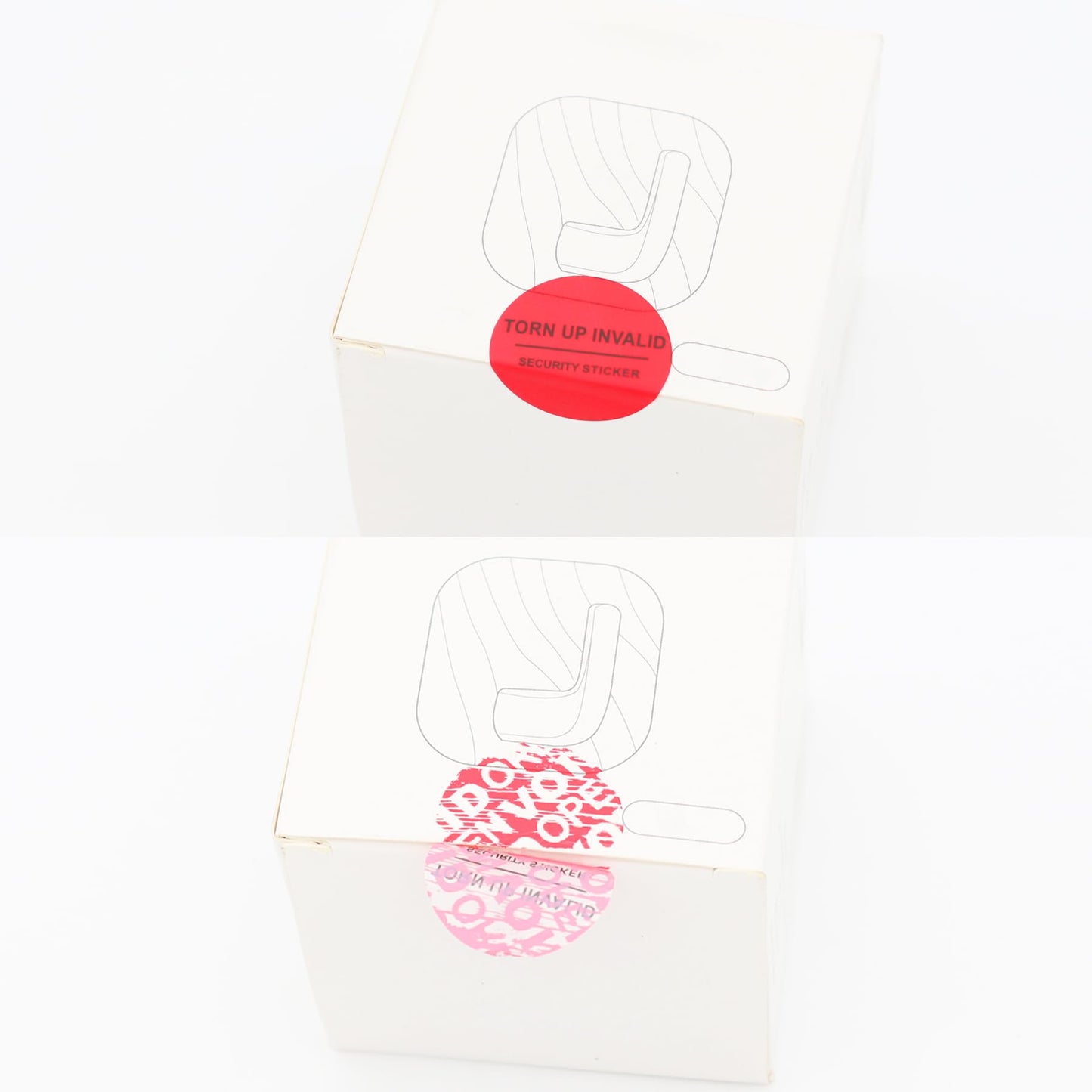 Tamper Evident Security Stickers Diameter 1 inch Round Red Complete Transfer Tamper Proof Labels Safety Torn up Invalid Seals Tape (Red 200pcs)