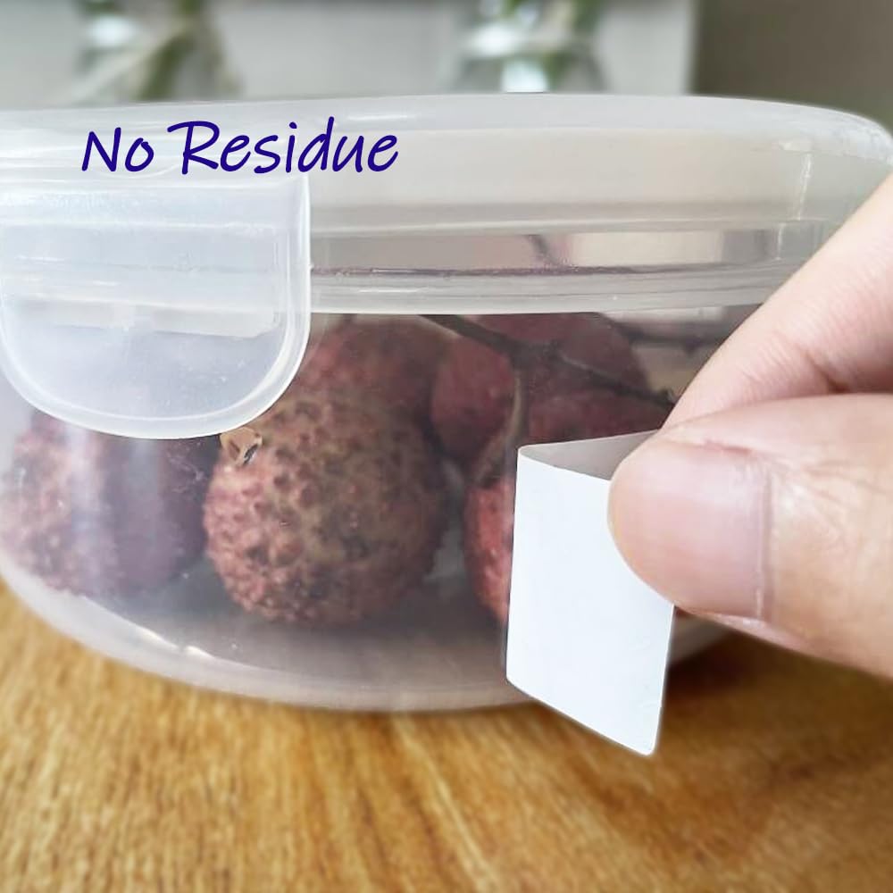 300 PCS Removable Freezer Labels - 1 x 2 Inch White Food Labels to Write On, Waterproof Oil Resistant Canning Jar Stickers for Freezer & Pantry