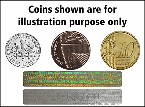 100 pcs Silver Hologram Seals 1.89 x .29 Inch, Security Warranty Stickers, Void Tamper evident Holographic Labels