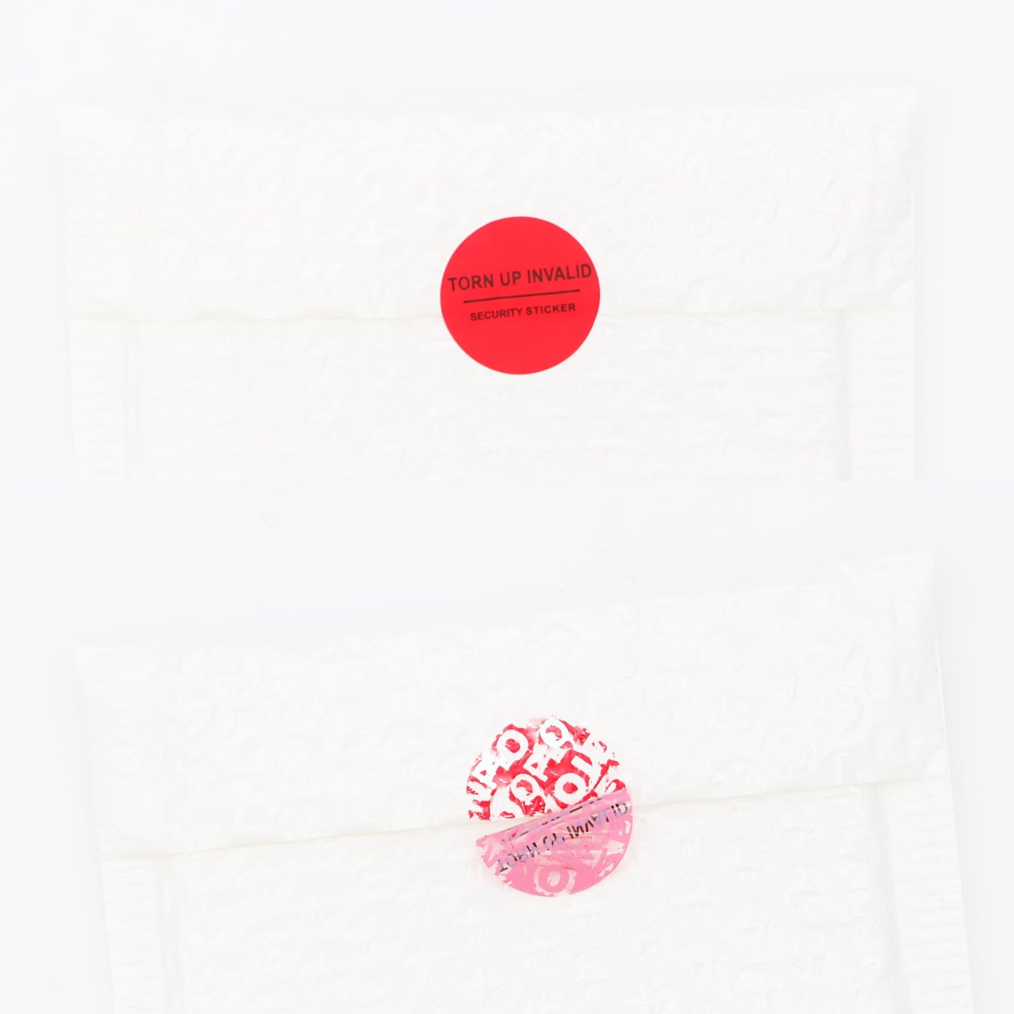 Tamper Evident Security Stickers Diameter 1 inch Round Red Complete Transfer Tamper Proof Labels Safety Torn up Invalid Seals Tape (Red 200pcs)