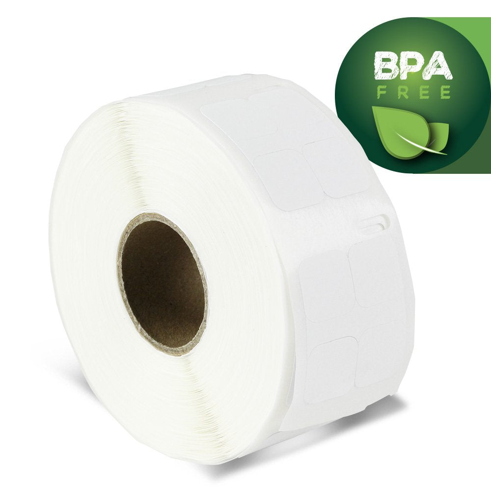 OfficeSmartLabels 1/2 x 1/2 inch Self-Adhesive White 4-Up Multipurpose Labels, Compatible with 30335 (4 Rolls / 3000 Labels Per Roll)