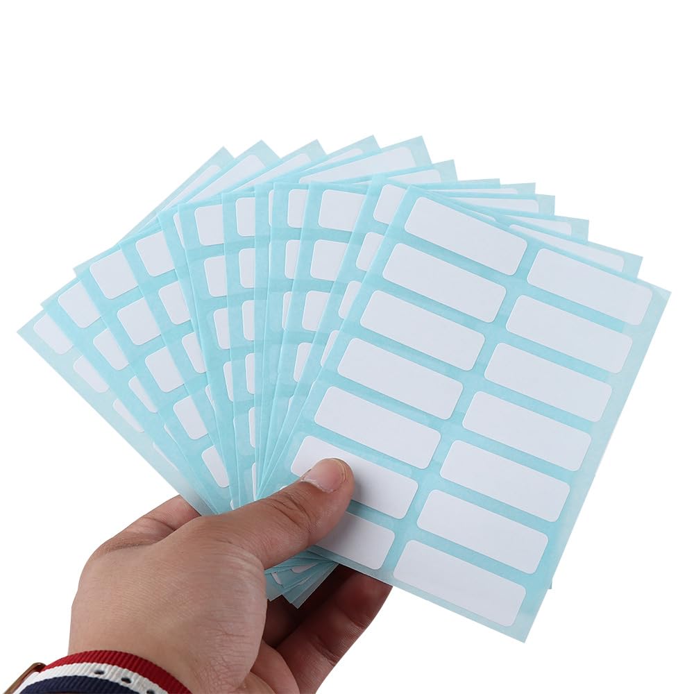 Vctitil 168pcs in 12Sheets Price Sticker Blank Note Labels Sticky Writable Labels Blank White Name Stickers for File Folders Envelopes School Office and Home