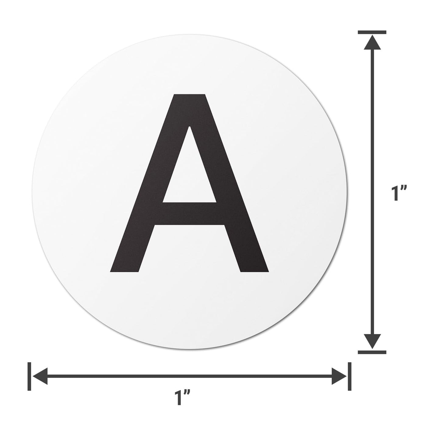 Alphabet Letter A Stickers (1 inch, Circle Dot - 300 Labels) Capital Letter A for Inventory/Classroom Organization on Round, Semi-Gloss Paper 300 PCS