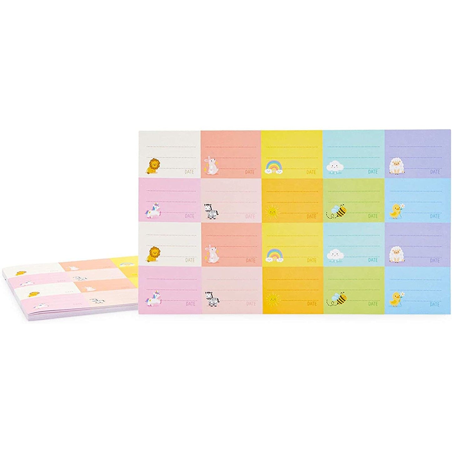 Stockroom Plus Removable Baby Bottle Labels for Daycare, 25 Sheets (10 Colors, 500 Pieces)