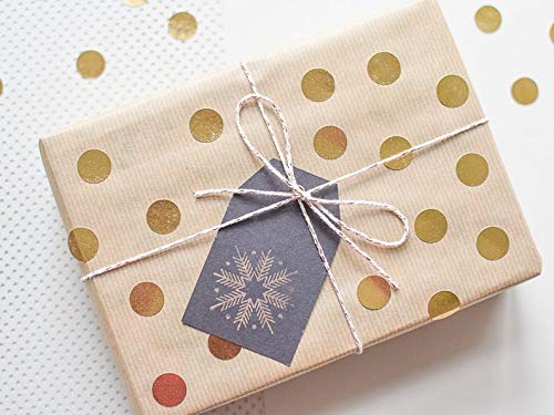 Performore Gold Circle Stickers - 1 Inch Round Labels - Gold Metallic Dots - Stickers for Envelopes - Gold Envelope Seals - 1000 Stickers per Roll