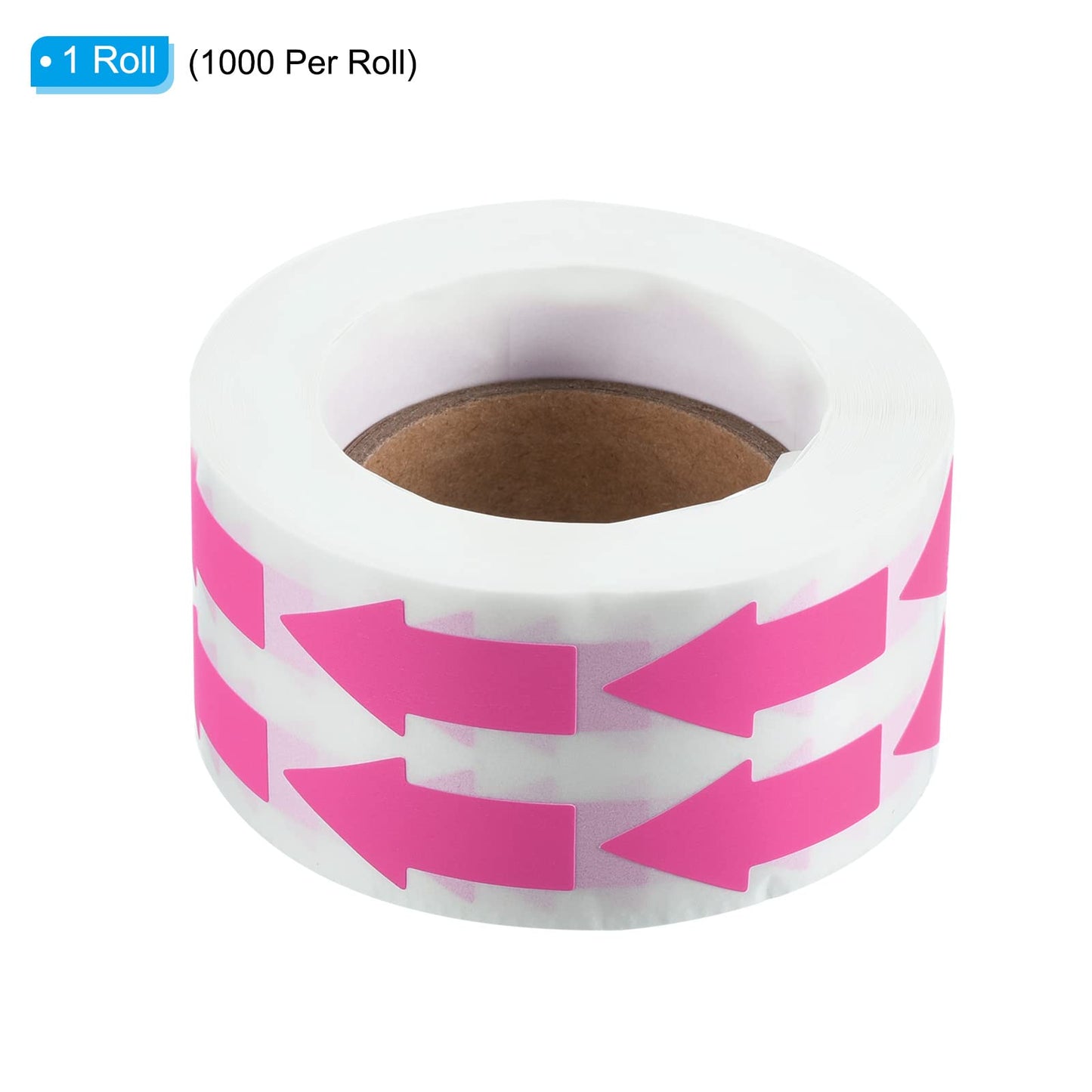 PATIKIL Arrow Sticker 1.2x0.6", 1000 Pcs Adhesive Color Coding Decal for Gas Flow Direction Inspection Defect Marking, Bright Pink