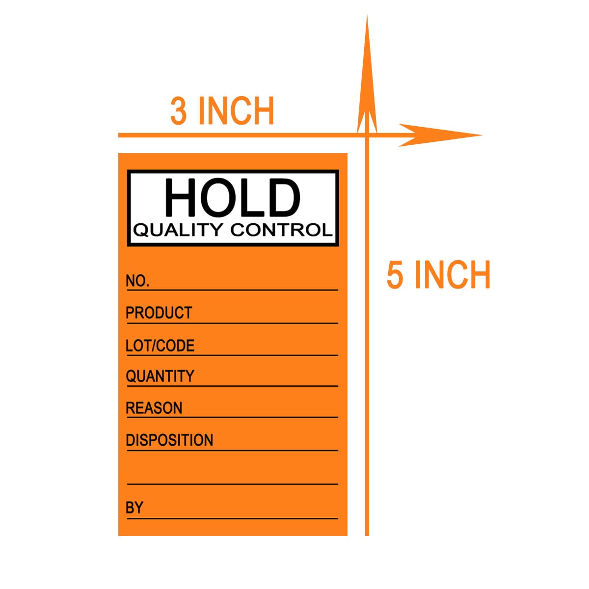 YOUOK Hold Quality Control Labels Stickers, 3×5 Inch Quality Hold Stickers Inventory Control Labels for Shipping,Inventory,Production Line,Warehouse,Management,Inspection.(200Pcs)
