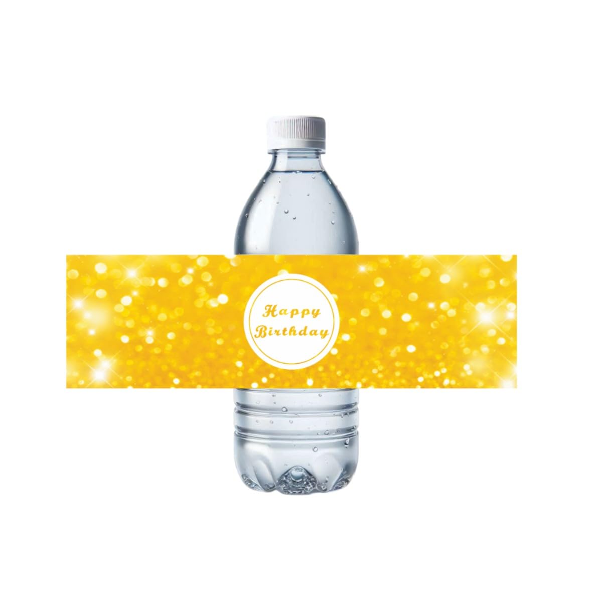 32 Pces Happy Birthday Water Bottle Labels Bday Party Cans Stickers, Waterproof Flask Wrap Around Stickers Happy Birthday Party Decorations, Wraparound Jar Decorations Wrappers