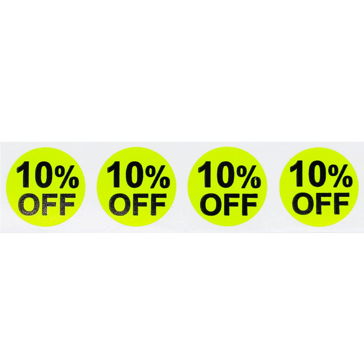 10% Percent Off Stickers for Retail 0.75 Inch 500 Adhesive Labels