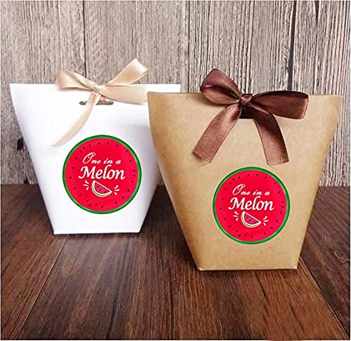 One in a Melon Birthday Party Stickers,2 Inch Watermelon First Birthday Label for Party Favors Decoration,Perfect for Candies Bags,120 Pcs Per Pack