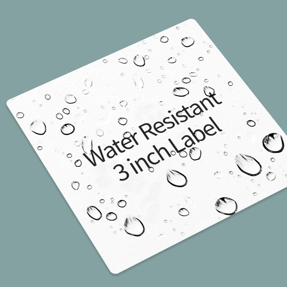 Nemonic Label Printer Paper Cartridge | Name Tag Stickers for Thermal Printer | Waterproof Personalized Sticker Labels (3 x 3 Inch) Water resistant(3"x3")/125labels Inches