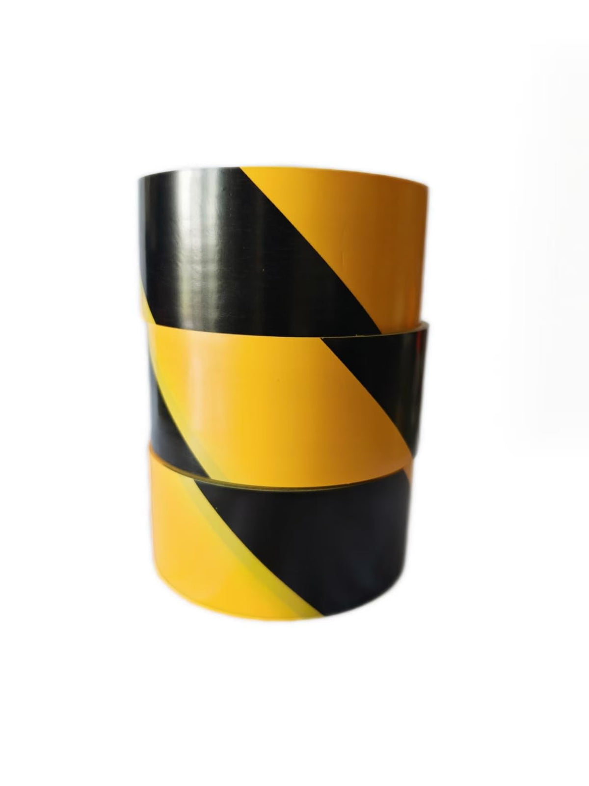 1 Roll 2" x 110ft Black and Yellow Hazard Warning Safety Tape for Floor Marking, Suitable for Marking Walls, Floors, Pipes, and Equipment, High-Tack Wear-Resistant