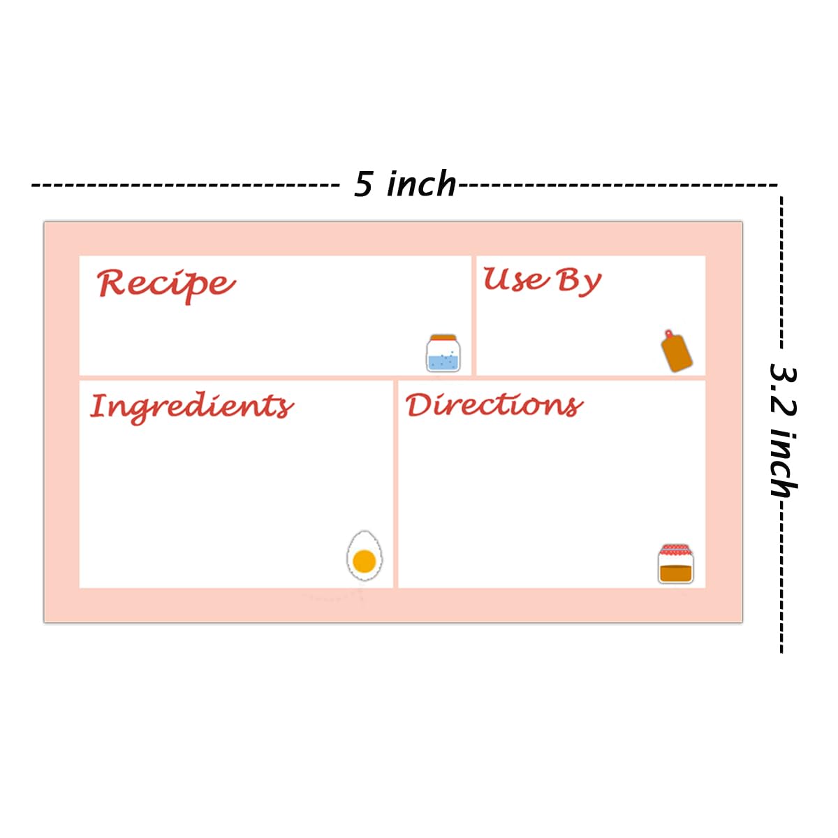 3.2 X 5 Inch Removable Pantry Labels - 100 Pcs, Oil and Water Resistant Food Labels for Freezer Storage