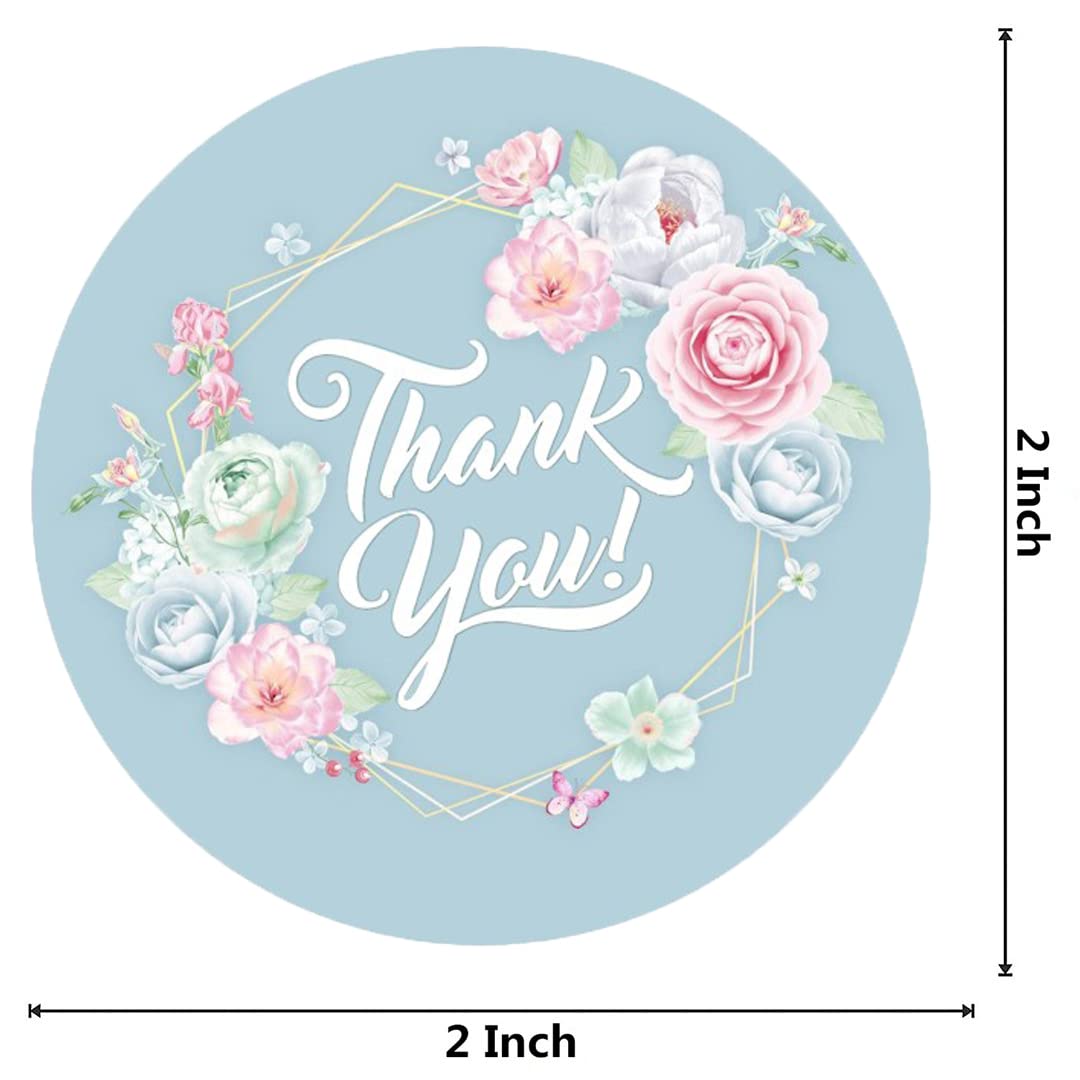 2" Round Thank You Label Stickers Decorative Sticker for Baby Shower Wedding Birthday Party Supplies - 50 Pack