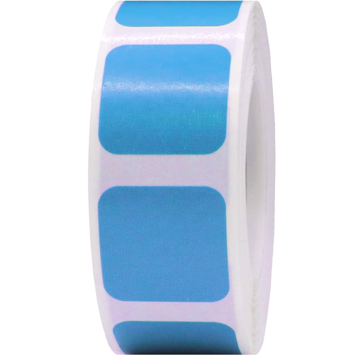 Light Blue Square Color Coding Labels - 3/4 Inch Vibrant Square Dots, 500 Total Adhesive Stickers on a Roll for Inventory and Organization - Made in The USA Light Blue
