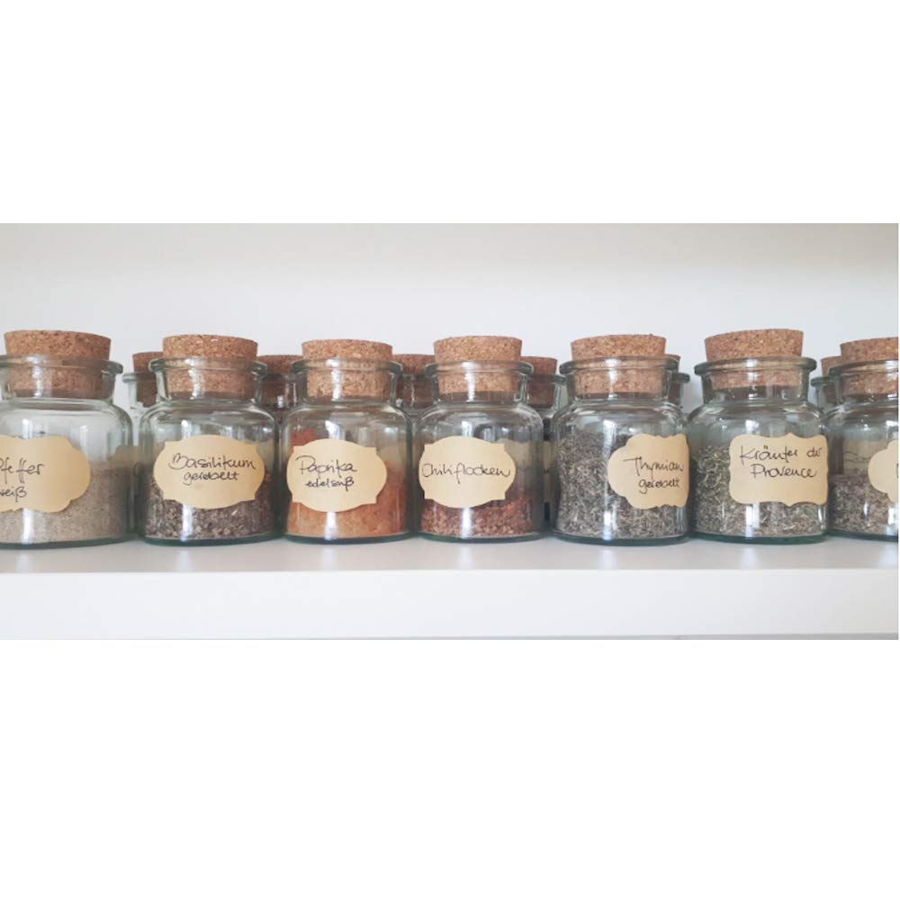 320pcs,Stickers Labels Fancy Kraft Paper,for Essential Oil Bottle, Spice Bottle, Glass, Cups, Containers, Canisters 10 Sheets of Labels, 320pcs
