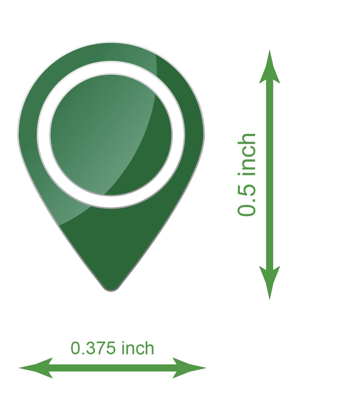3/8 x 1/2 inch 100 PCS Map Location Position Stickers Waterproof Removable Stickers