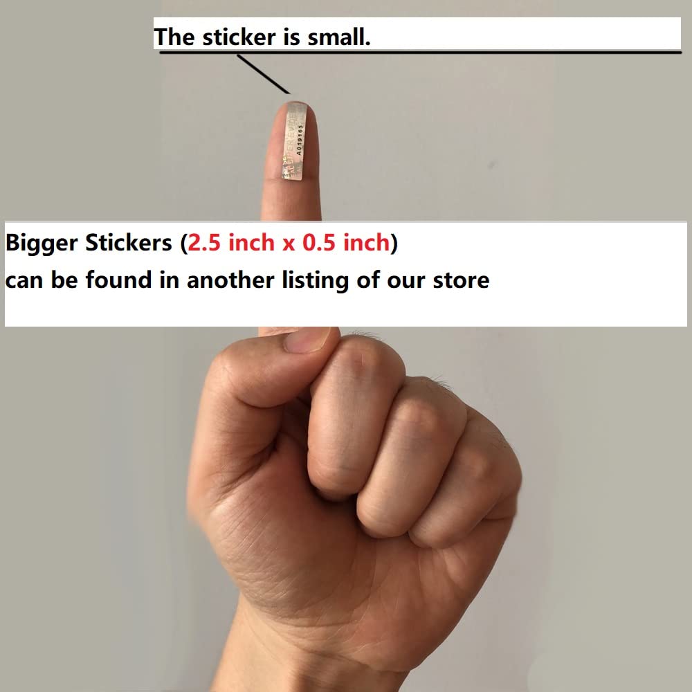 Tamper Evident Stickers Hologram Labels with Unique Sequential Numbers, 1'' x 0.24'' (126) 126