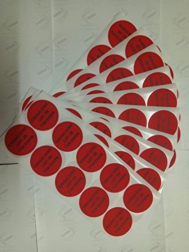 Evident Security Stickers,2"x 2" Round TOOFUN Safety Prevent Opened Labels "Marks Will Be Left Once Opened" Label (10 Sheets, 100 Labels/Red Color) 2"x 2" Round Mark Labels 100pcs
