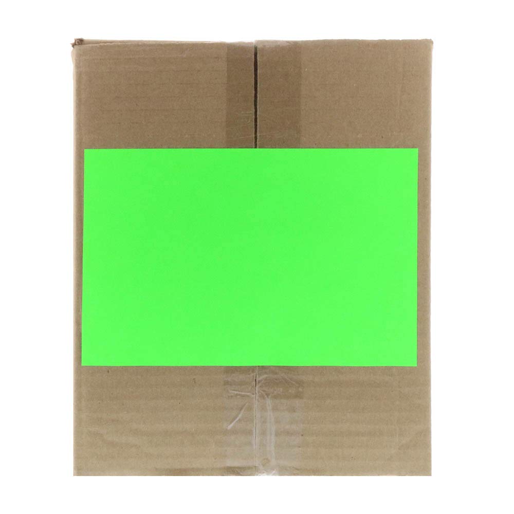 JAM PAPER Shipping Labels - Half Page - 5 1/2 x 8 1/2 - Neon Green - 50/Pack 5 1/2" x 8 1/2" Labels (Half Sheet)
