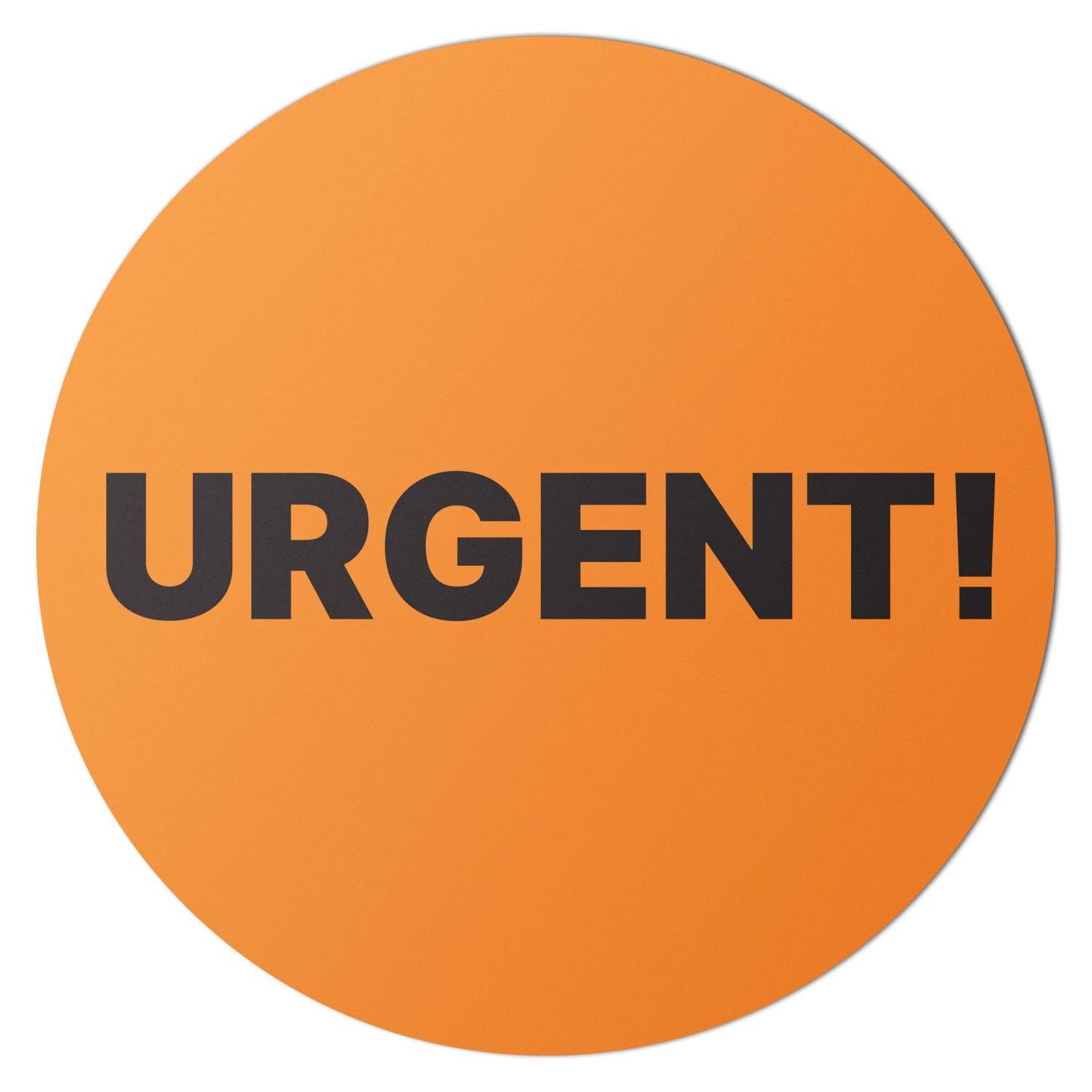 Urgent Labels (1.5 inch, Circle Dot - 300 Labels) Clear & Bold Urgent Signage Stickers for Important Shipments, Packages, Back-Stock, Shipping & Handling