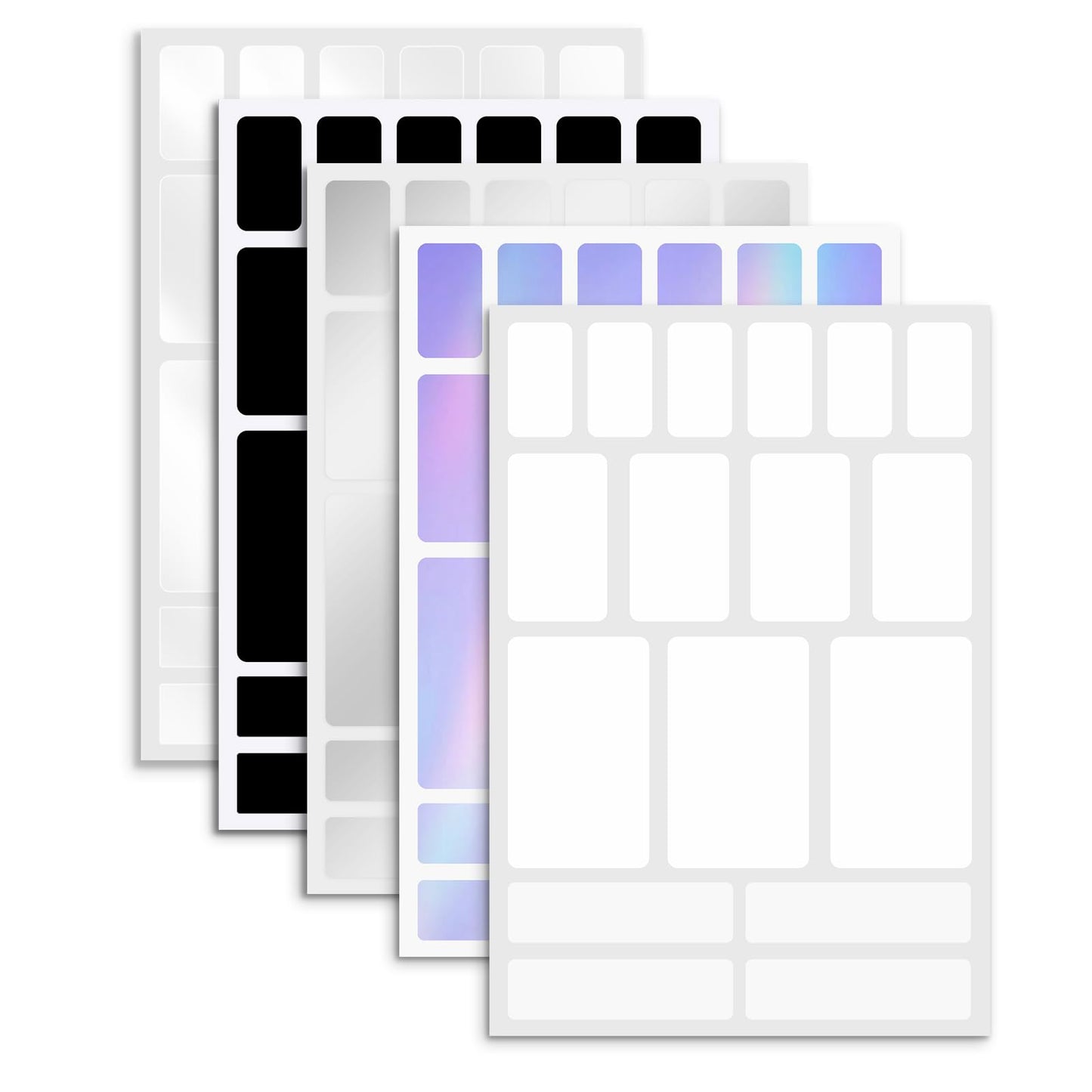 170Pcs Black Removable Labels for Jars,for Storage Bins,for Food Containers with 2 Liquid Chalk Marker(Black)