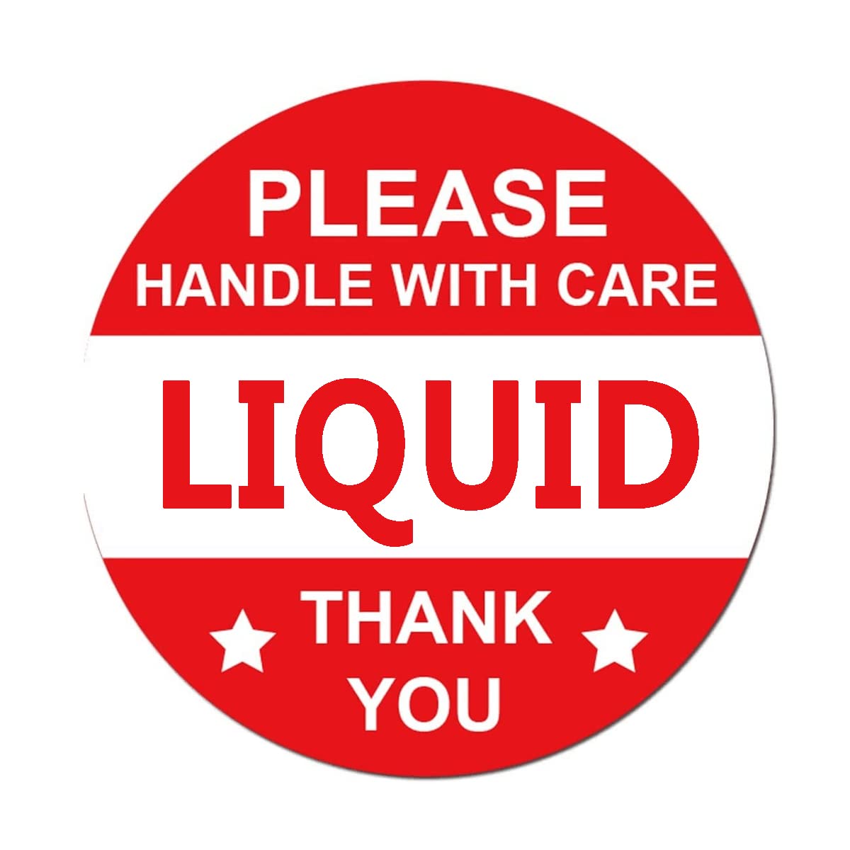 Fragile Liquid Handle with Care Warning Stickers, 2 inch Liquid Shipping Mailing and Packing Warning Labels,Warehouse Pallet Labels (300 Pcs)