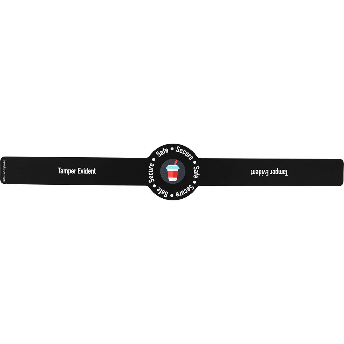 Safe Secure Tamper Evident Proof Seals for Food Safety - to-Go Drink Stickers with Secure, Easy to Peel Stickers, 1 x 9 Inch, 500 Total Labels on a Roll