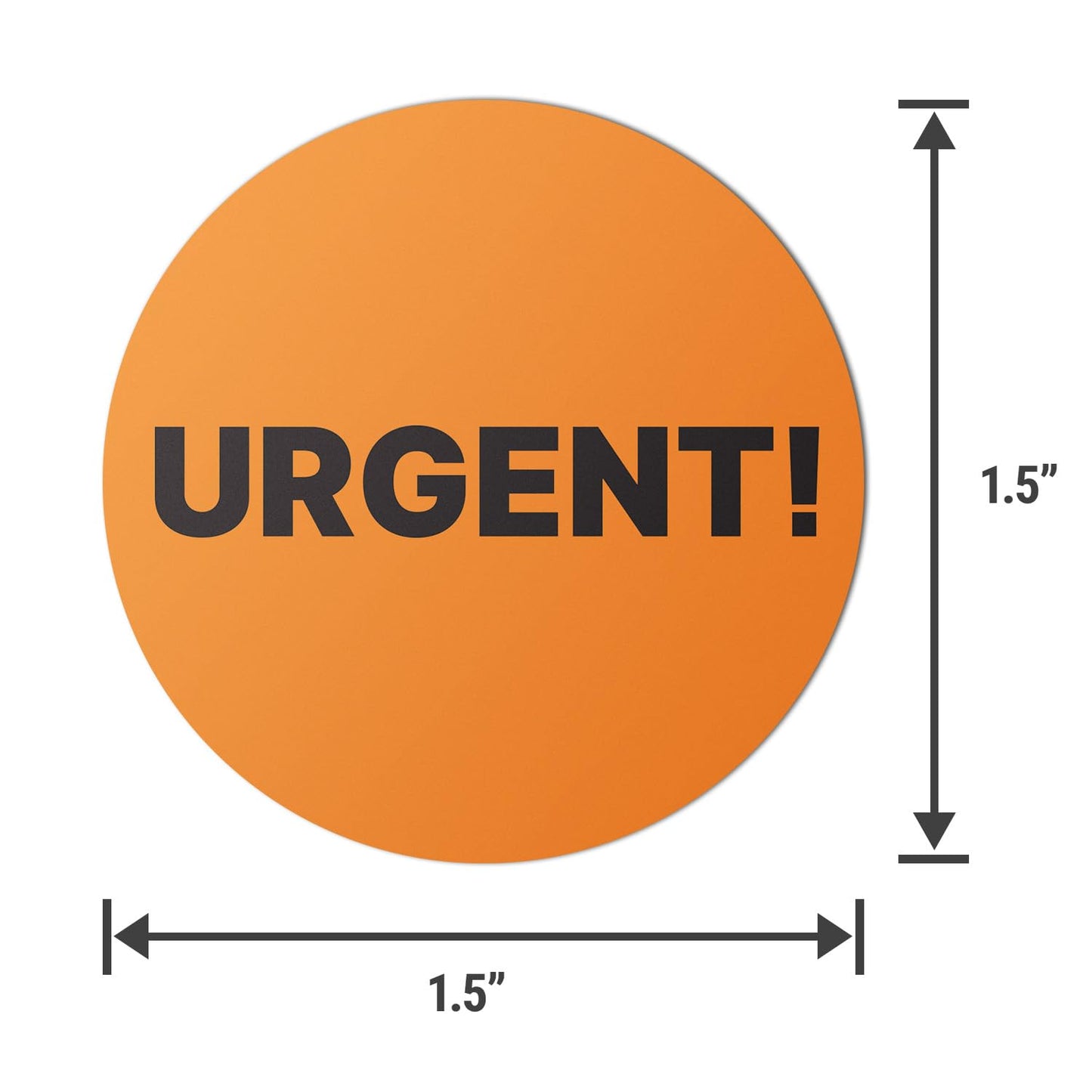 Urgent Labels (1.5 inch, Circle Dot - 300 Labels) Clear & Bold Urgent Signage Stickers for Important Shipments, Packages, Back-Stock, Shipping & Handling