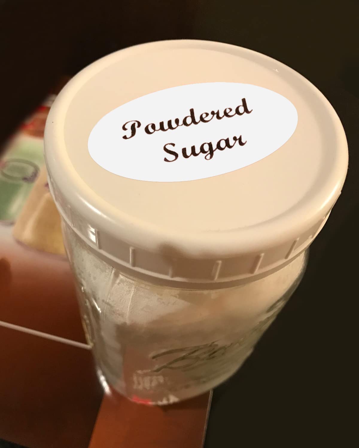 500 Pcs Removable Freezer Labels Jar Canning Labels Stickers, 1 x 2 Inch Self-Adhesive Oval Food Storage Stickers, Bottle Labels for Cosmetic Handmade Gifts Mason Jars, Easy Clean Leaves No Residue style 2