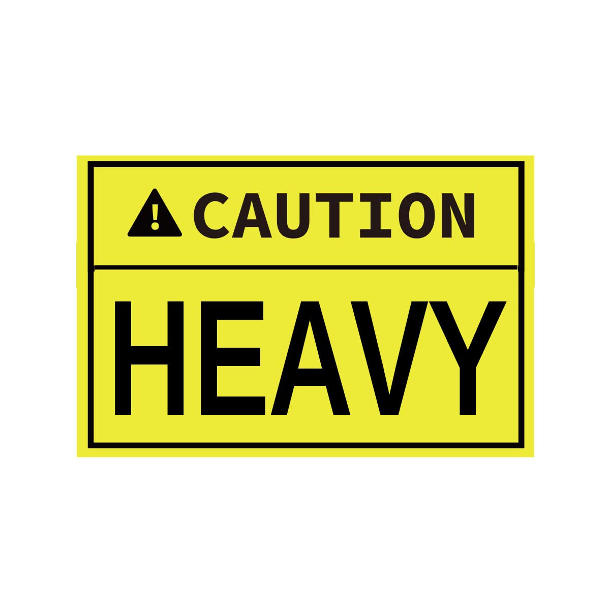 300 Pcs Caution Heavy Sticker, 2 x 3 inch Fluorescent Yellow Heavy Special Handling Shipping Pallet Label Stickers for Shipping and Packing