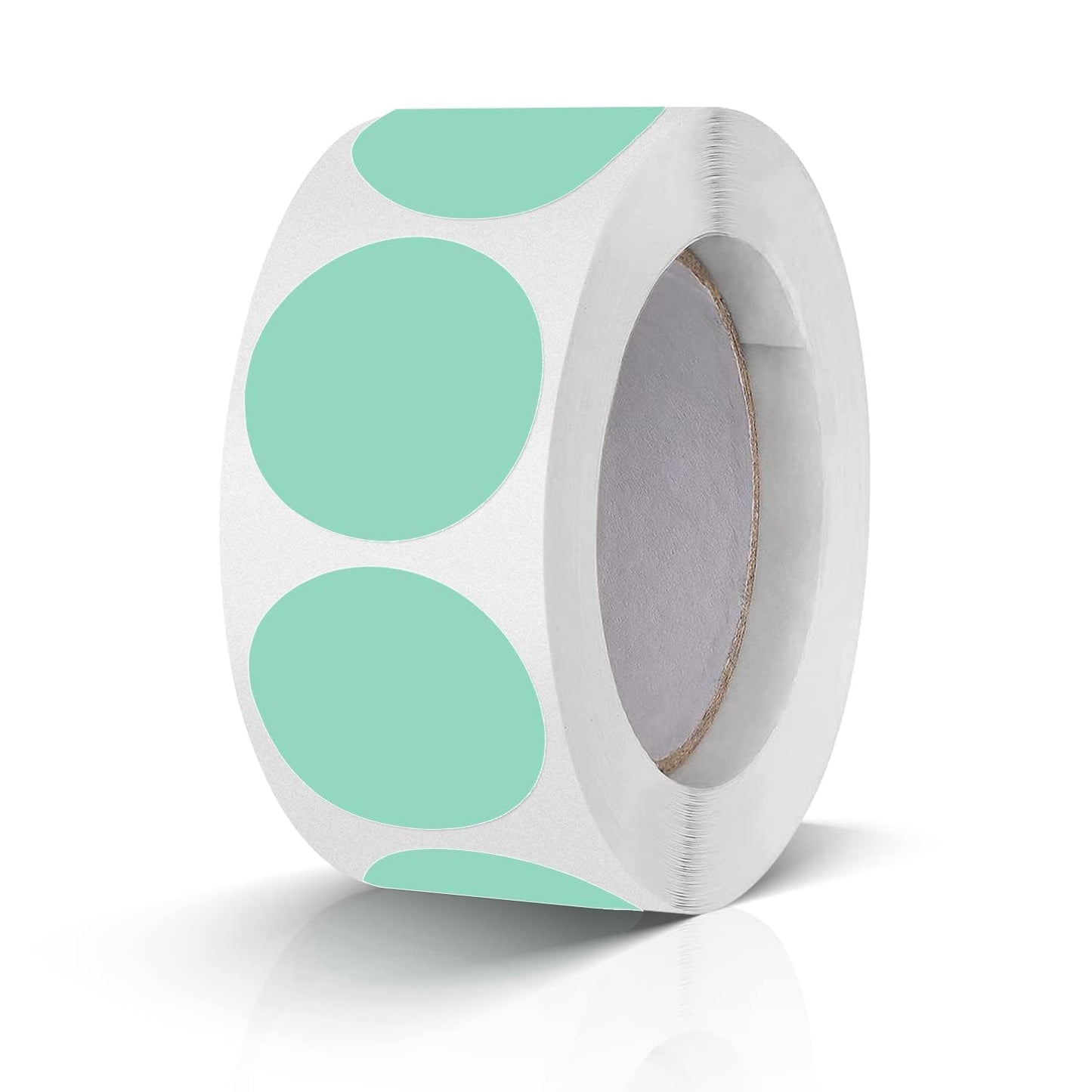 Round Stickers Light Green 1 Inch Circle Labels Color Coding Dot Vinyl Floor Sticker Waterproof Removable Roll of 500