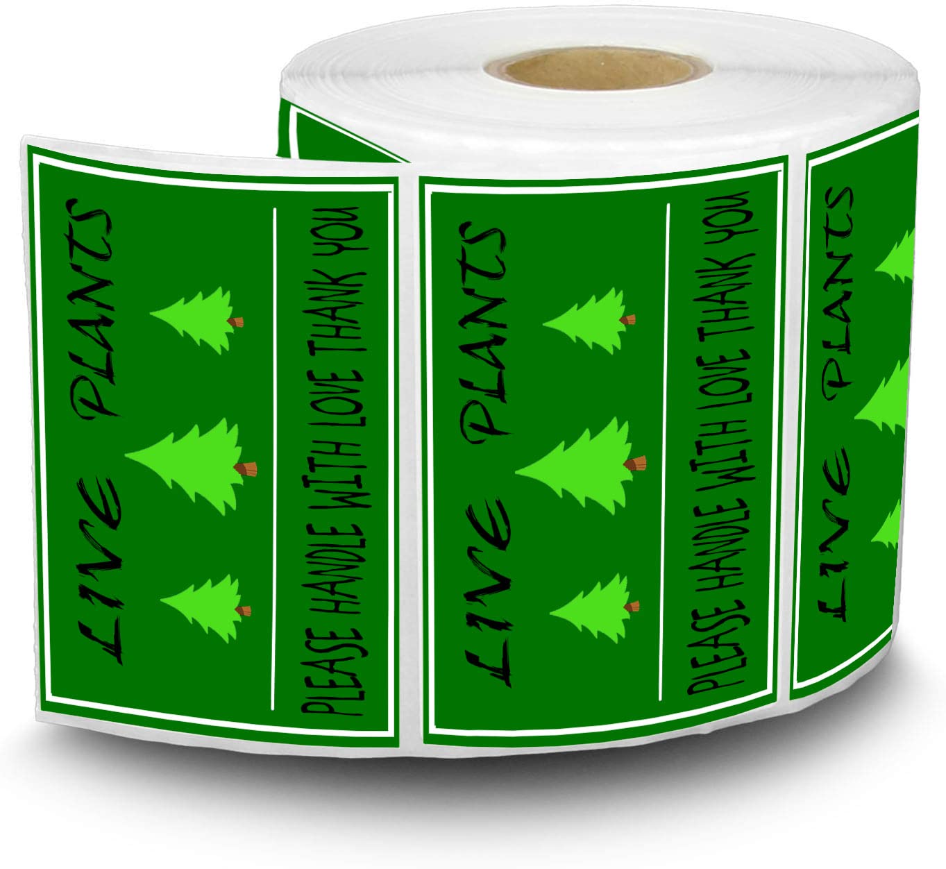 YOUOK Green Live Plants Stickers Labels, 2×3 Inch Please Handle with Love Labels Thank You Shipping for Warehouse Pallet(300 Pcs) (YOUOK220318001)