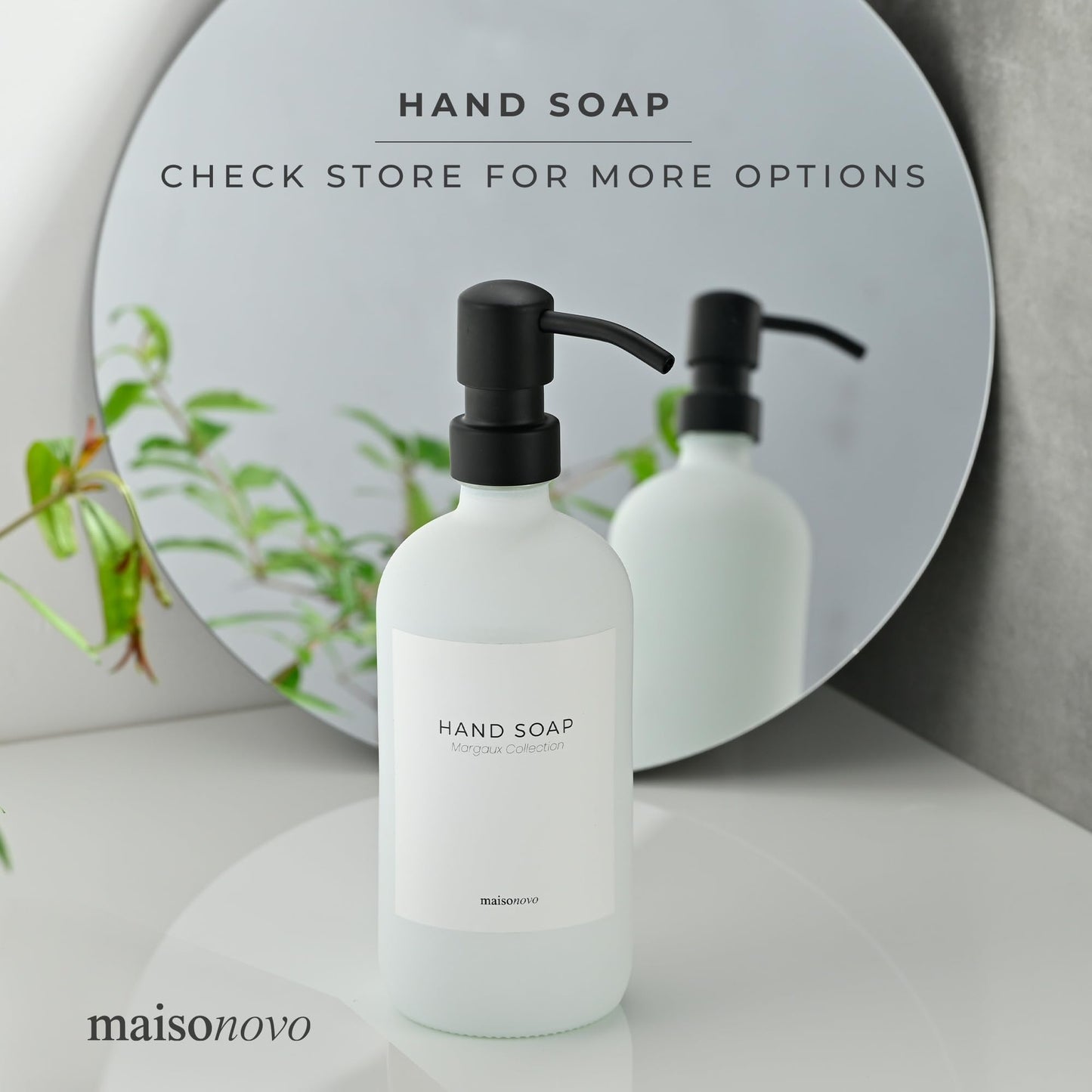 MaisoNovo Waterproof Labels for Bottles Modern Design - 6pc Hand Soap Pack Margaux Hand Soap
