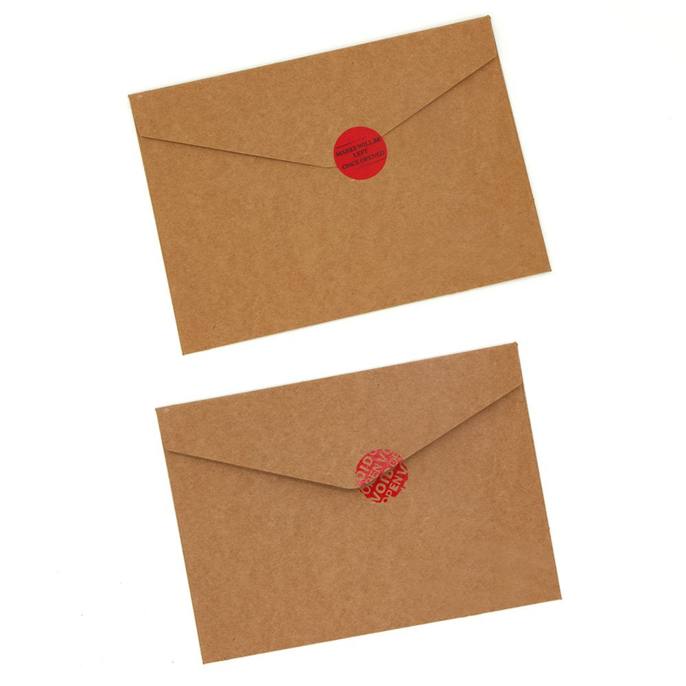 Solitary Walker 200Pcs Tamper Evident Security Void Stickers Diameter 1 inch Round Red Complete Transfer Tamper Proof Labels Safety Torn up Invalid Seals Tape